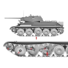 Border Model #BT-009 1/35 T-34 screened (type 1) T-3476
