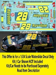 NASCAR DECAL #28 HAVOLINE 2002 FORD TAURUS RICKY RUDD 1/24 SLIXX