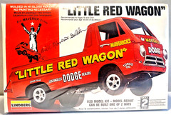 LINDBERG “LITTLE RED WAGON” SIGNED BILL GOLDEN 1/25 MODEL NEW FACTORY SEALED!