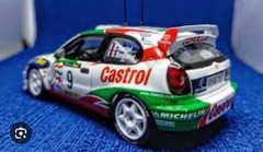 WRC DIDER AURIOL COROLLA CATALUÑA 1998 RALLY SCALE MODEL 1:43 BUBBLE DIECAST