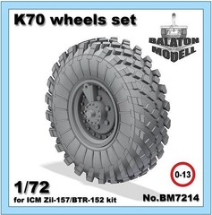 Balaton Modell 1/72 K-70 Wheels Set for ICM Zil-157/BTR-152 kit