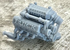 Resin “Buick Supercharged” Big Block Engine for scale model cars, 1/24 1/25