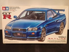 Tamiya Nissan Skyline GT-R V-Spec R34 1/24 Model Kit, Open Box, Sealed Bags