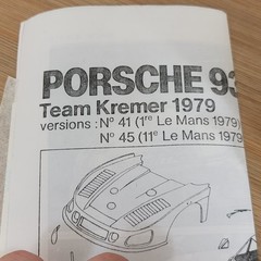 BAM Porsche 935 K3 Team Kremer 1979 White Metal Model Kit APPLE Boutique Moto