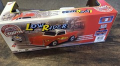Lowrider Red with White Top – Plastic Wired “Hoppin” Model Car READ