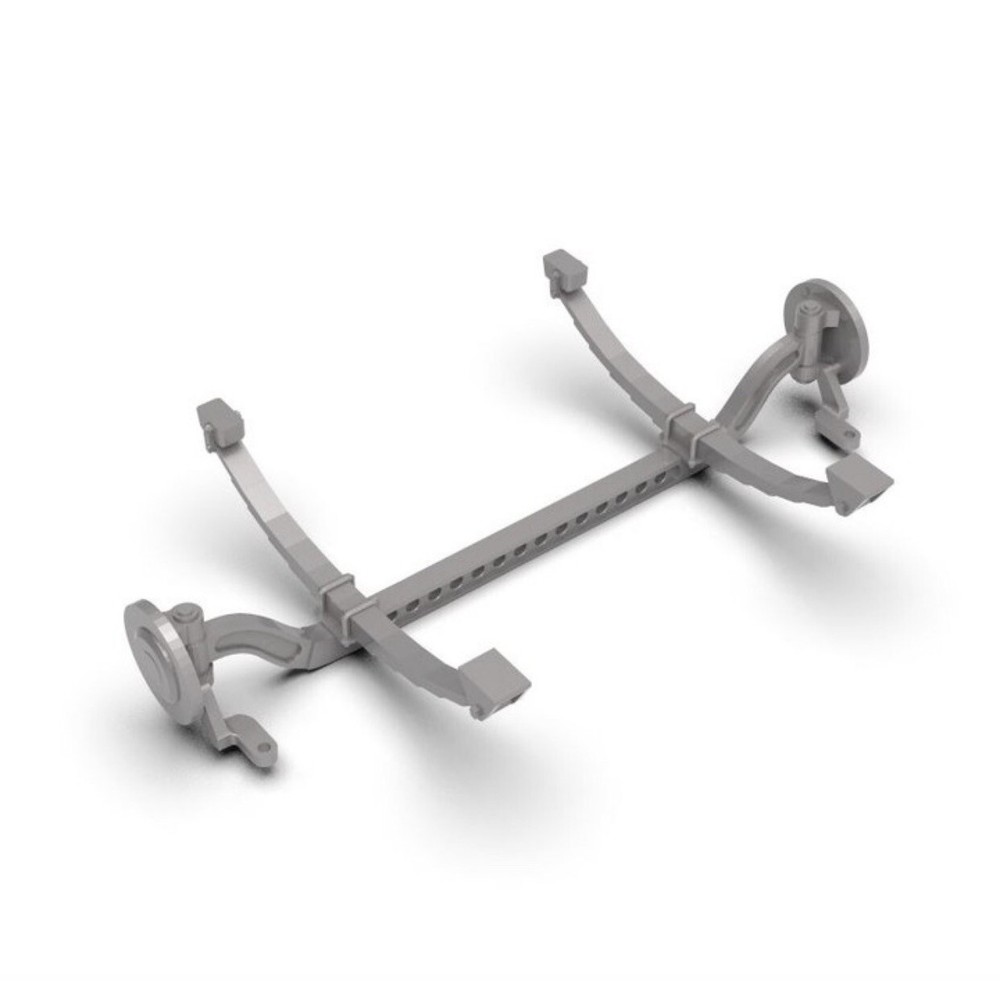 1:25 3d Printed Gasser I Beam Axle Leaf Spring Front End Set. (unchromed)