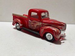 Built Model Cars – ’40 Ford Pickup Street Rod junkyard parts rebuilder 1/24