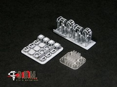 1:35 Resin Headlight Guards and FG 125 Lights for scale model T 72