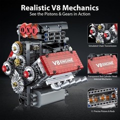 Ultimate STEM 478PCS V8 Engine Kit – Build, Learn & Experience Real Engine Power