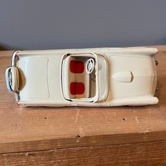 1957 Ford Thunderbird White Red Convertible AMT Dealer Promo Model Vintage