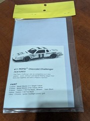 Chimney Hobbies – #CND-1002 – 1:24 Scale – Pepsi NASCAR Racing Decals – NOS