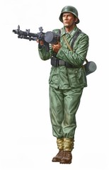 1/16 Scale Die-Cast Resin Figure Model Kit German Half Track Gunner Unassembl…