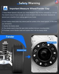 ECCPP 2PCS 1.25 inch Wheel Spacers hub Centric 5 Lug 5×4.5 to 5×4.5 5×114.3mm