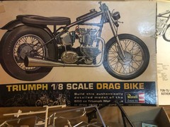 1/8 revell triumph drag bike model kit.