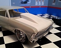 LEX’S SCALE MODELING Resin Outlaw Hood for ’72 Nova AMT* & 69 Nova Revell