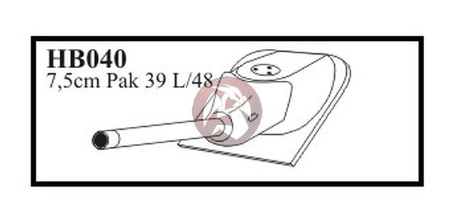 CMK 1/35 7.5cm PaK 39 L/48 with Mantlet and Muzzle Gun for Jagdpanzer IV HB040