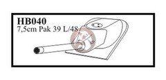 CMK 1/35 7.5cm PaK 39 L/48 with Mantlet and Muzzle Gun for Jagdpanzer IV HB040