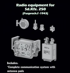 SBS 3D022 1/35 Radio equipment for Sd Kfz 250 Fusprech.f-1943 3d print resin kit