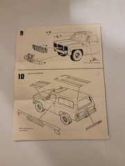 *Vintage Rare* MPC Super Snap Chevy Blazer Instruction Manual