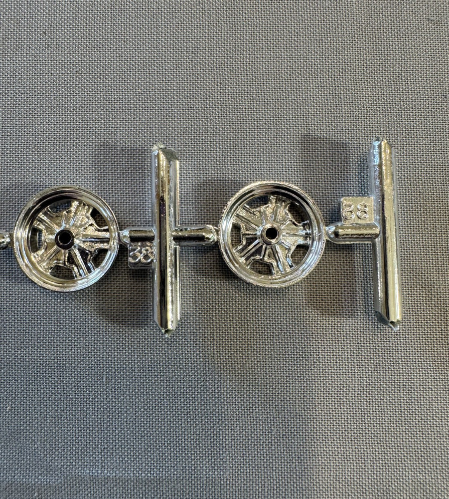 Polar Lights 6505 Rambunctious Funny Car Parts Kit Bash Chrome Wheel Outer #38