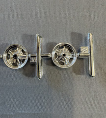 Polar Lights 6505 Rambunctious Funny Car Parts Kit Bash Chrome Wheel Outer #38