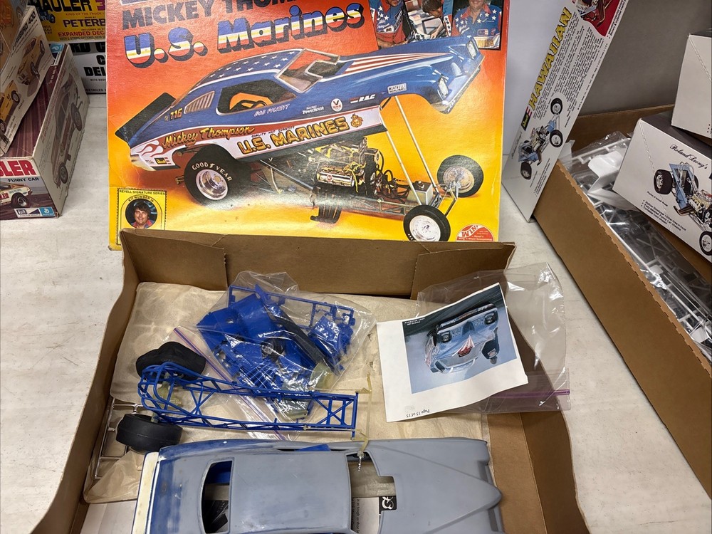 Revell Mickey Thompson’s U.S. Marines Grand Am Funny Car PARTS ONLY 1/16