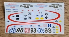 Fred Cady Willard Battery #98 waterslide 1/25 decal # 159