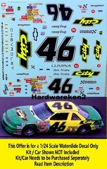 NASCAR DECAL #46 CITY CHEVROLET 1989 LUMINA COLE TRICKLE – DAYS OF THUNDER