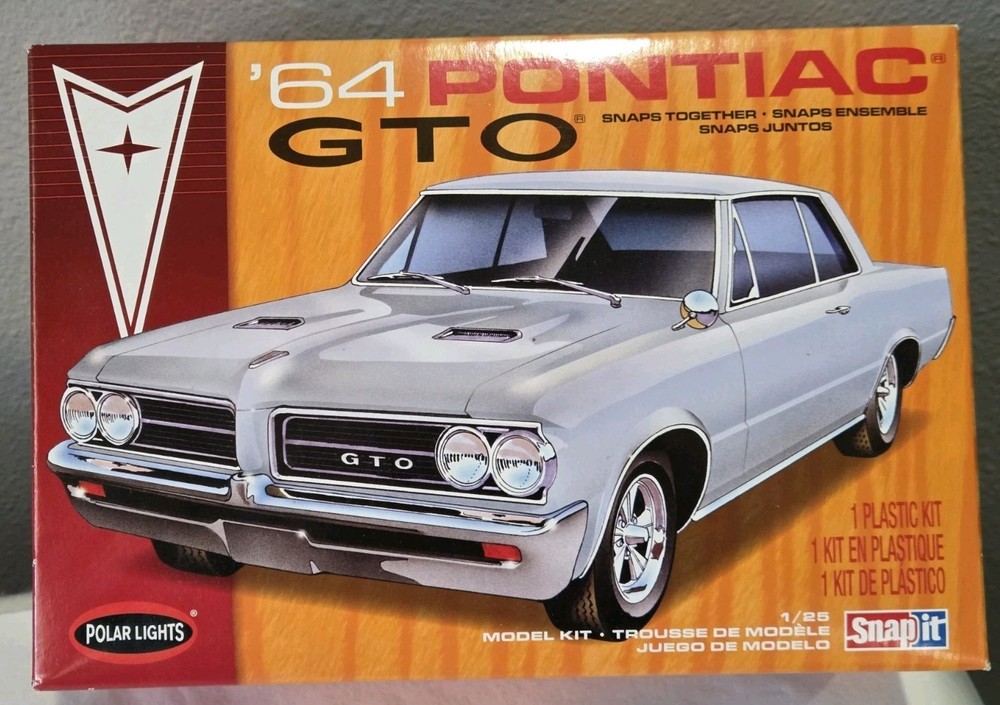 Polar Lights ’64 Pontiac GTO Snap It Plastic Model Kit Open Box