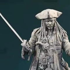 Pirates 1/24 75mm Resin Figure Model Kit Fantasy 3D Sculpture Unassembled Toys
