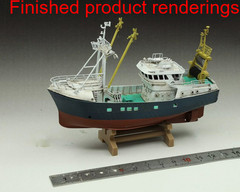3D Printed 1/200/350 Netherlands Fishing boat Unpainted