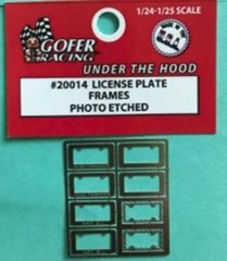 Gofer Racing 20014 x 1/24-1/25 Photo-Etch License Plate Frames (4 different)