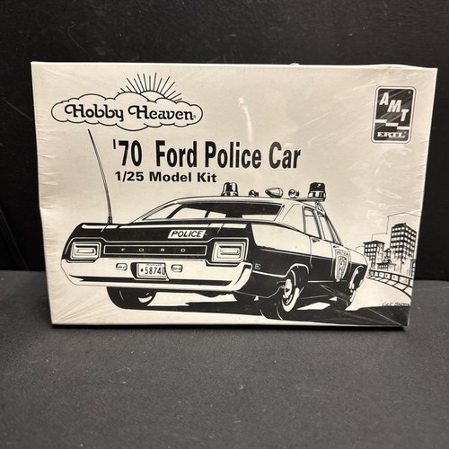 M15b sealed Hobby Heaven ‘70 Ford Police Car 1/25 AMT Ertl Model Kit #6499