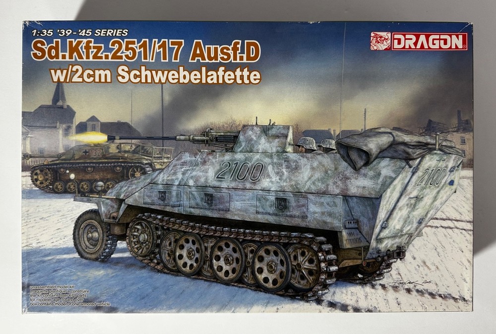 Dragon 6292 1/35 Scale Sd.Kfz.251/17 Ausf. D w/2cm Schwebelafette w/PE from 2005