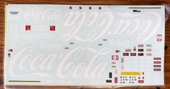 Coca Cola waterslide decals for 1/25 scale truck and trailer