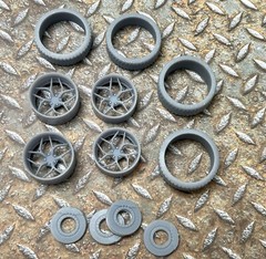 Resin 21/20 Inch Brixton UltraSports Model car Wheels and Tires 1/24 1/25 scale