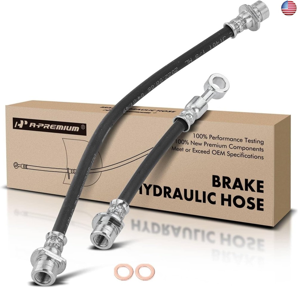 A-Premium Rear Inner and Outer Brake Hydraulic Hose Compatible with Honda