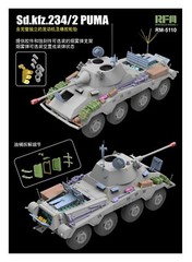 RYEFIELD MODEL RFM RM-5110 1/35 German Sd.kfz.234/2 Puma With Engine Parts
