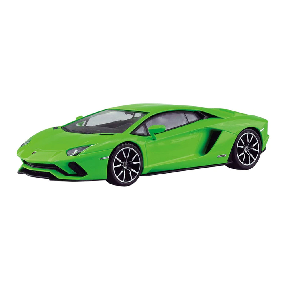 Aoshima: 1/32 The Snap Kit Lamborghini Aventador S (Pearl Green) Scale Model Kit