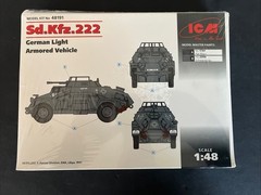 ICM 1/48 Kit 48191 Sd.Kfz. 222 WWII German Light Armored Vehicle. New Sealed Box