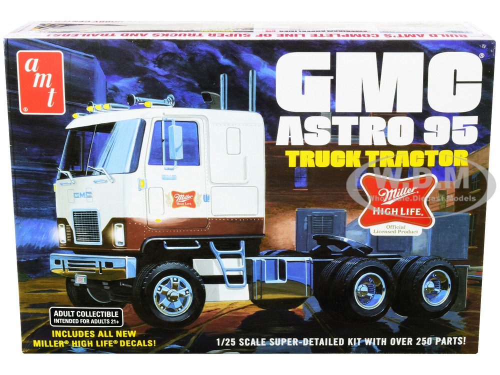 SKILL 3 MODEL KIT GMC ASTRO 95 TRUCK TRACTOR “MILLER” 1/25 MODEL BY AMT AMT1230