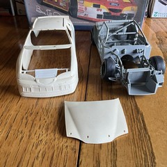 Built Model Car, 1997 Revell Stock Car STARTED, INCOMPLETE, MODIFIED