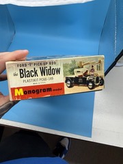 Vintage Monogram Black Widow Ford T Pickup Model Kit BOX ONLY