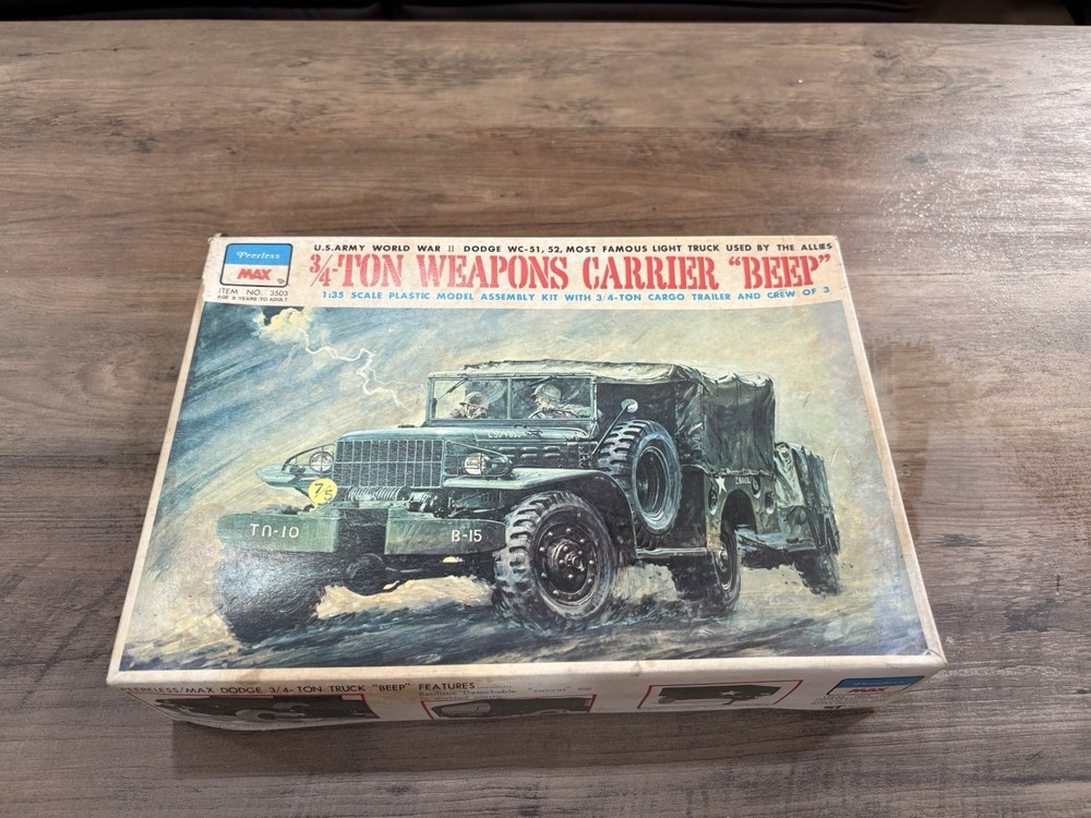 Peerless MAX Dodge WC-51/52 Beep 1:35 Plastic Model Kit Trailer Decals