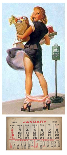 Vintage Pin Up Calendars 1:24, 1:25 Diorama Garage, Etc
