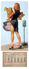 Vintage Pin Up Calendars 1:24, 1:25 Diorama Garage, Etc