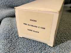 Dealer Promo 1988 Chevrolet Silverado C-1500 Saber Black 6262EO OB (b6)