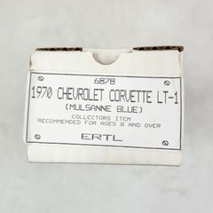 AMT ERTL #6878 1970 CHEVROLET CORVETTE LT-1 Mulsanne Blue 1/25 Dealer Promo NIB