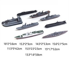 8x 4D Model Toy Miniature Boat Puzzles Unfinished Arts and Crafts Patrol Ship