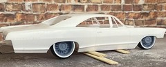 Resin 22 In. Pontiac 8-lug Restomod Wheels, W/One In. Whitewalls,1/24 1/25 Scale